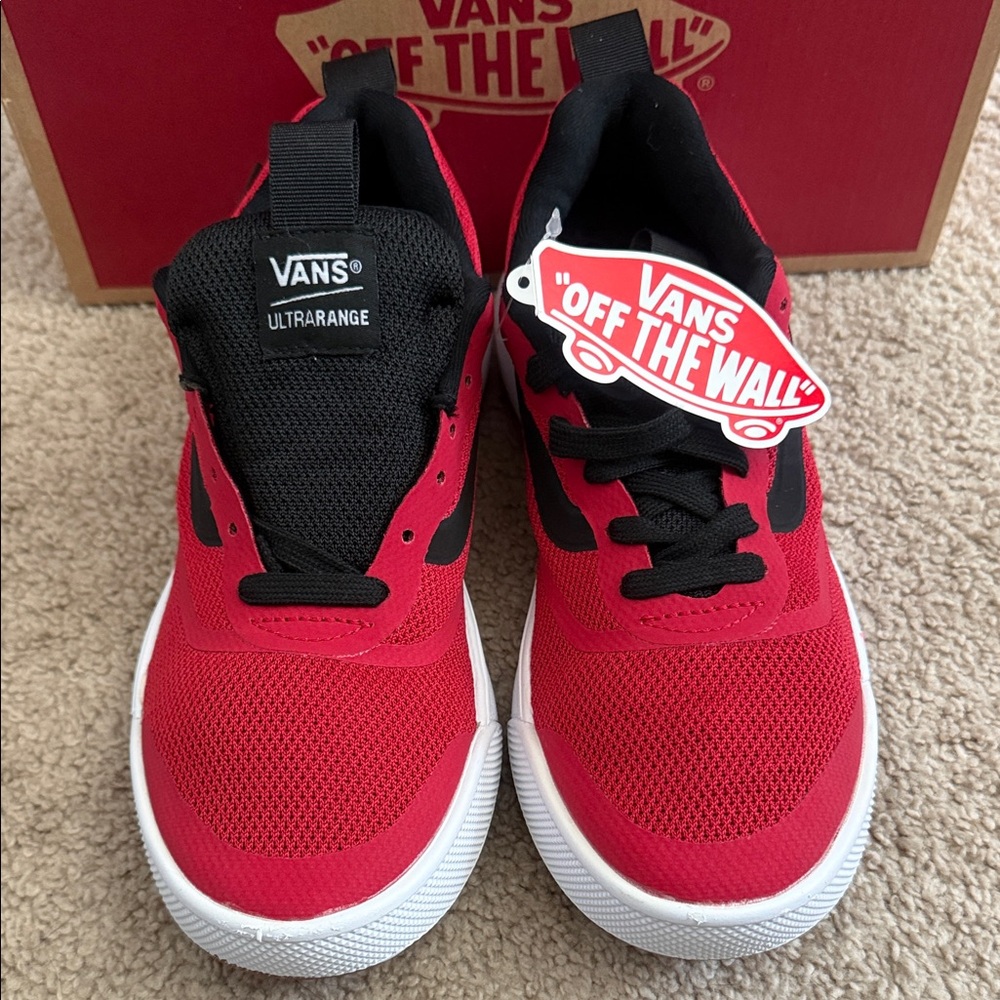 New Vans Women Red and Black Ultrarange Sneakers